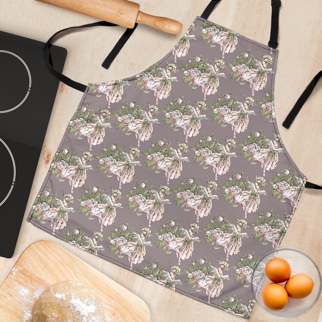 Angel Floral Print Pattern Women's Apron-grizzshop