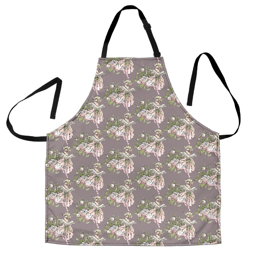 Angel Floral Print Pattern Women's Apron-grizzshop