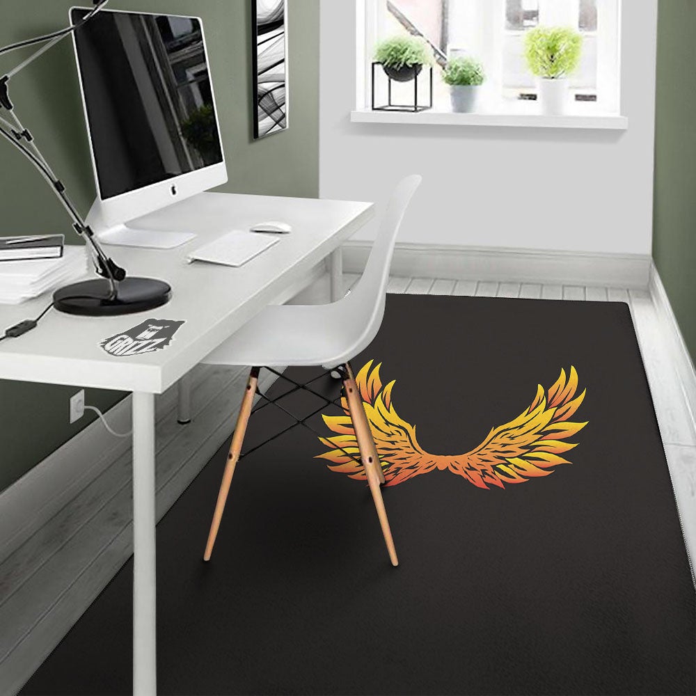 Angel Phoenix Print Floor Mat-grizzshop