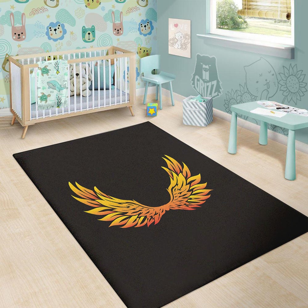 Angel Phoenix Print Floor Mat-grizzshop
