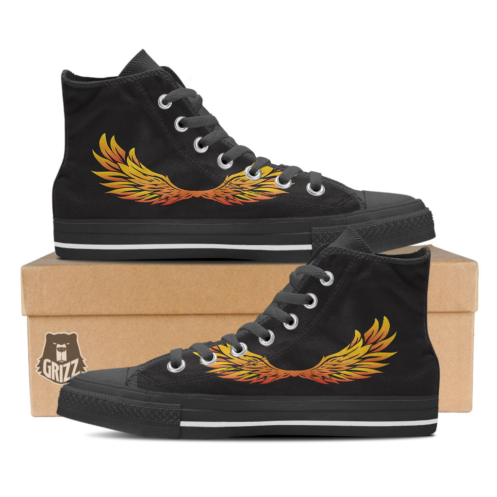 Angel Phoenix Print High Top Shoes-grizzshop