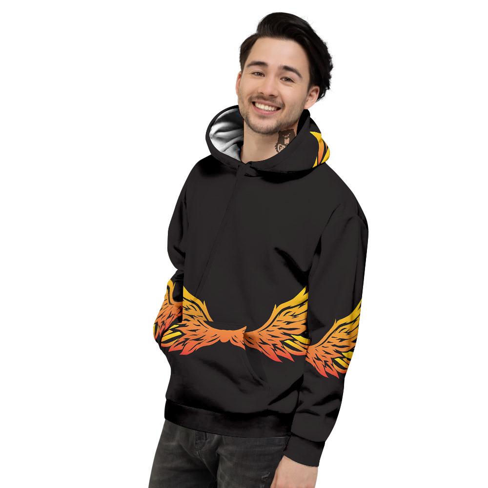 Angel Phoenix Print Men's Hoodie-grizzshop