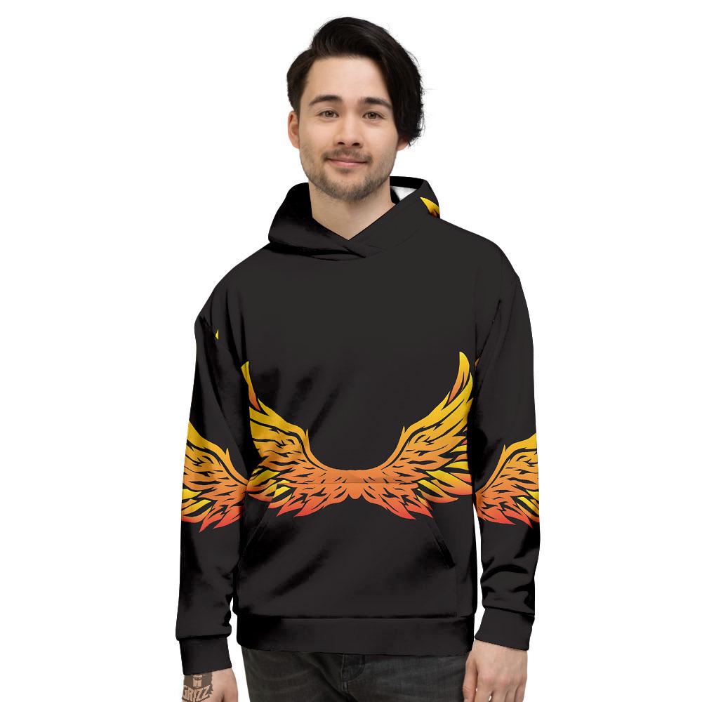 Angel Phoenix Print Men's Hoodie-grizzshop