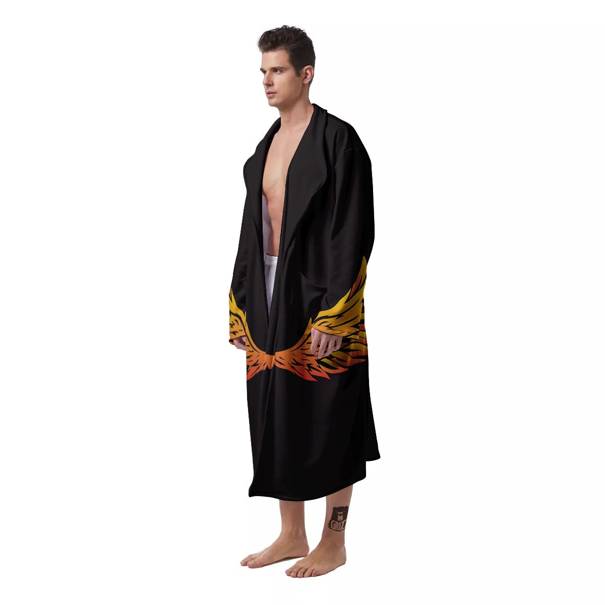 Angel Phoenix Print Men's Robe-grizzshop