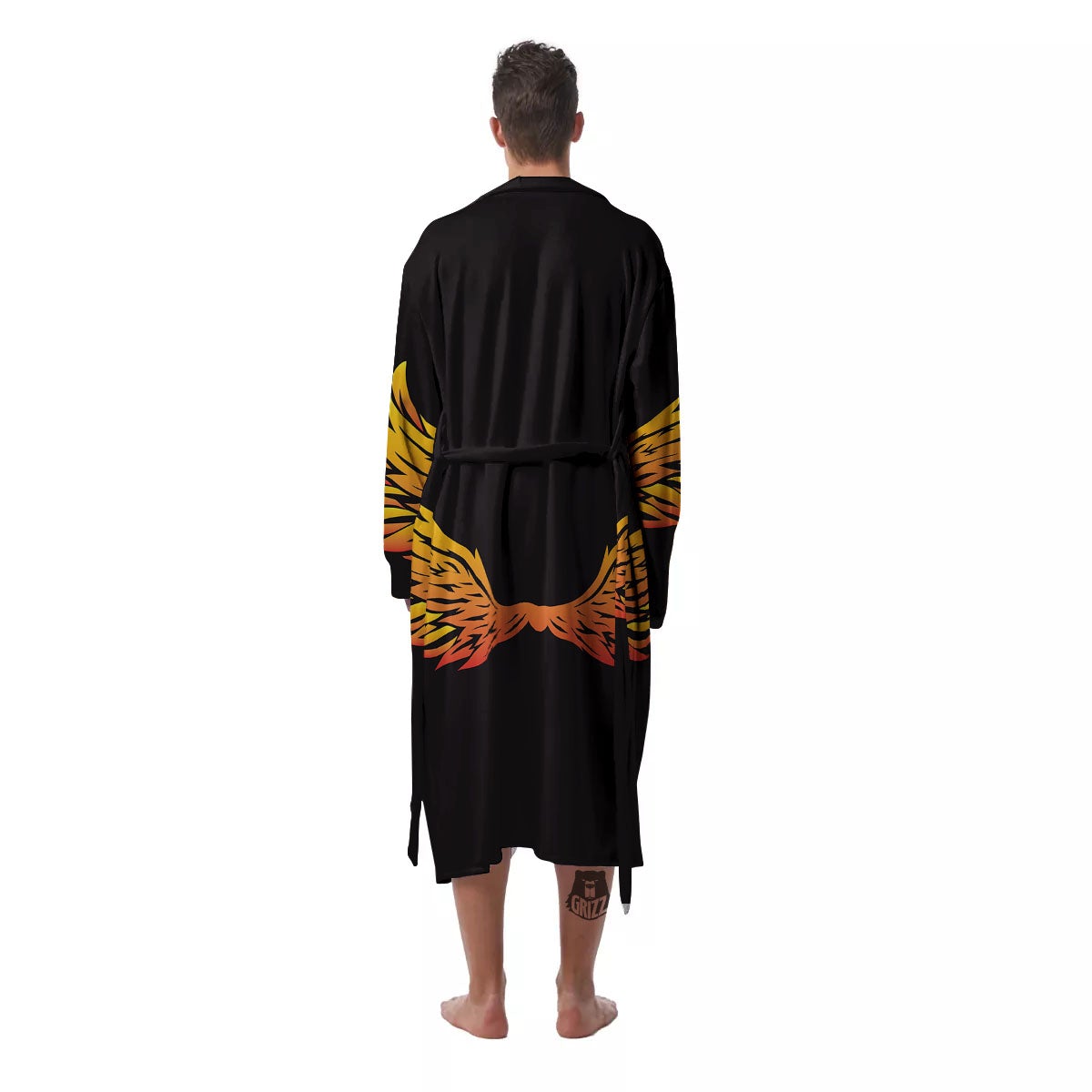 Angel Phoenix Print Men's Robe-grizzshop