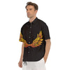 Angel Phoenix Print Men's Short Sleeve Shirts-grizzshop