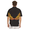 Angel Phoenix Print Men's Short Sleeve Shirts-grizzshop