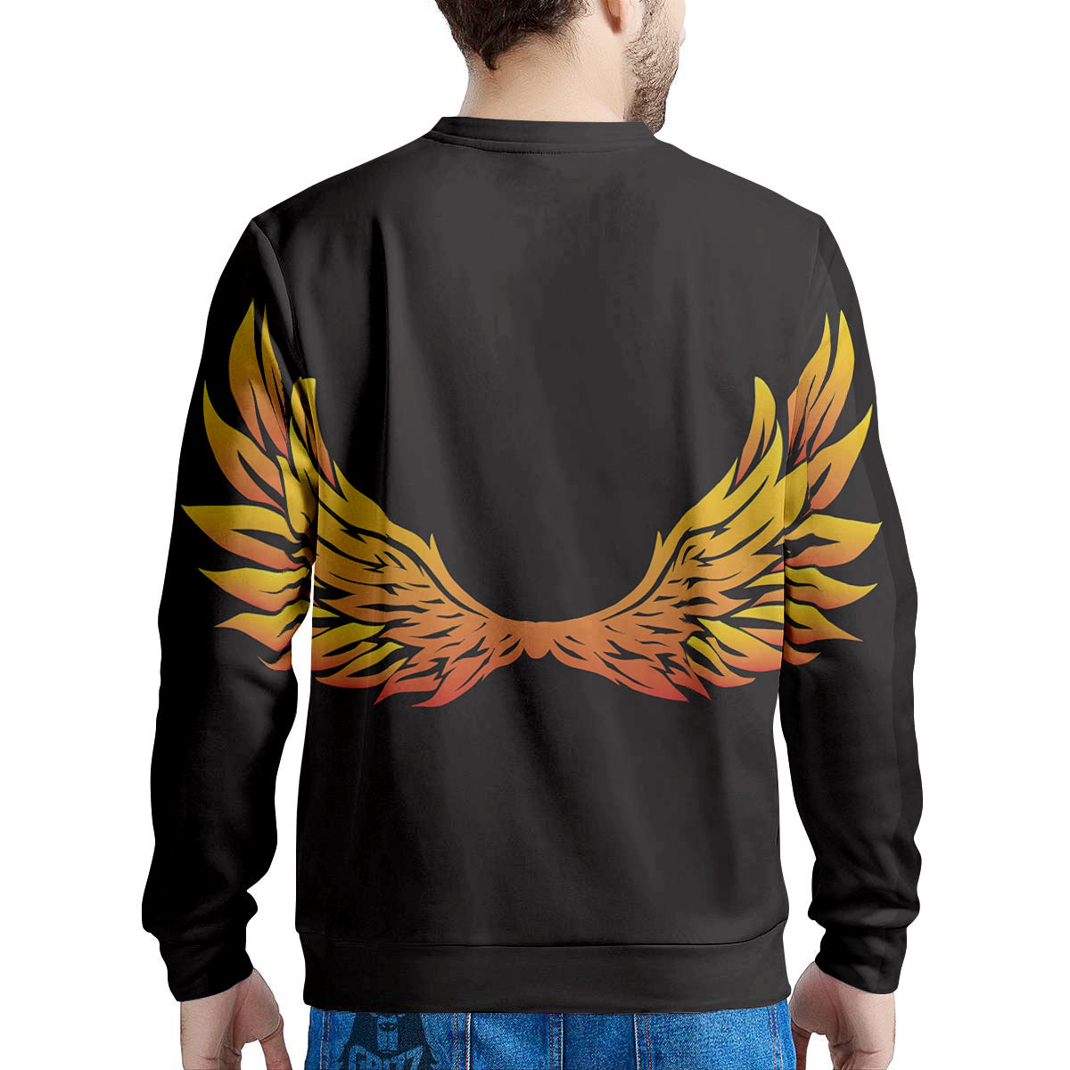 Angel Phoenix Print Men's Sweatshirt-grizzshop