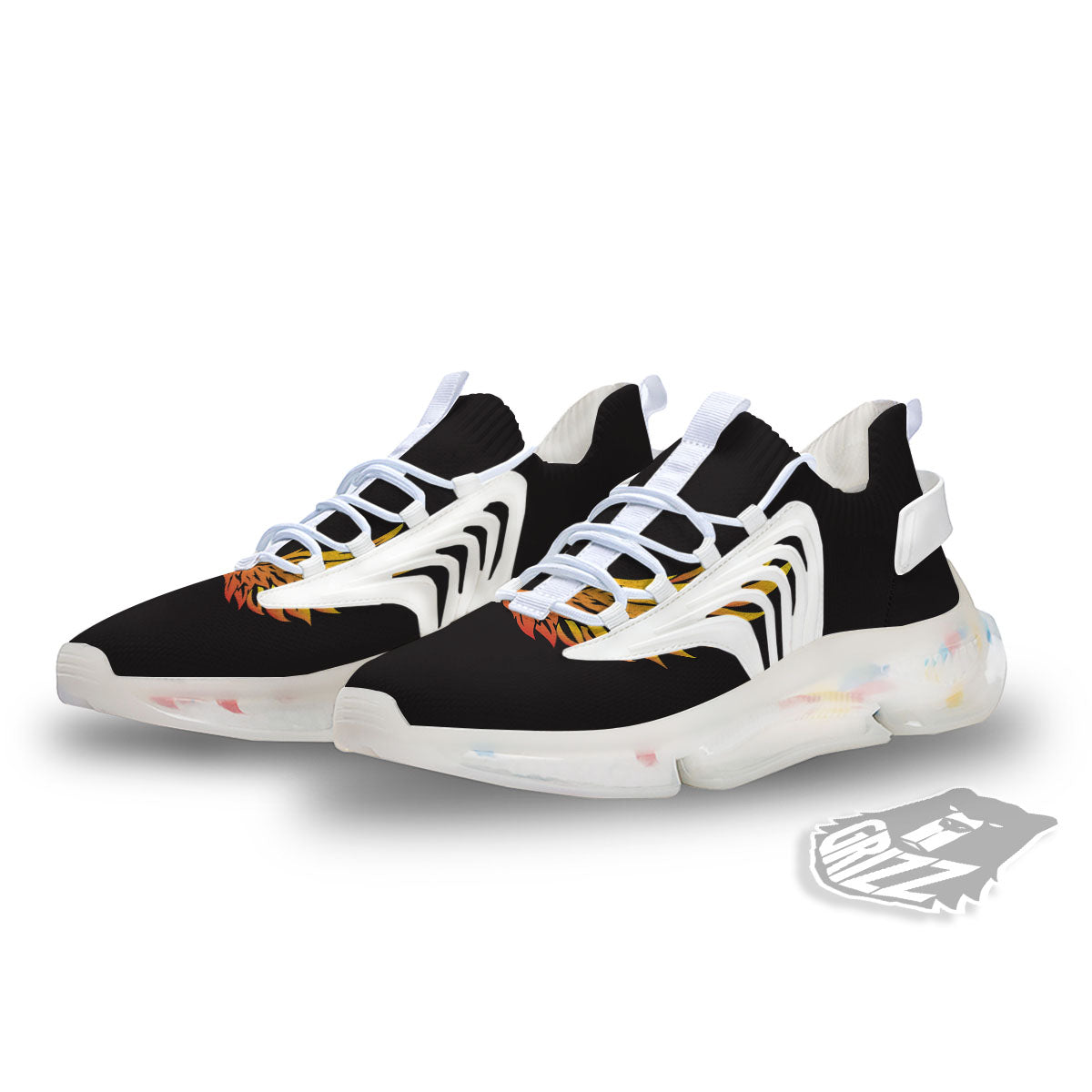 Angel Phoenix Print White Gym Shoes-grizzshop