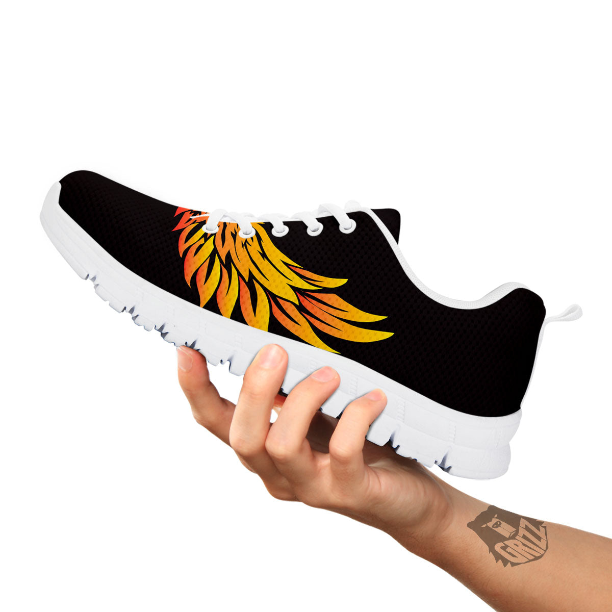 Angel Phoenix Print White Sneaker-grizzshop
