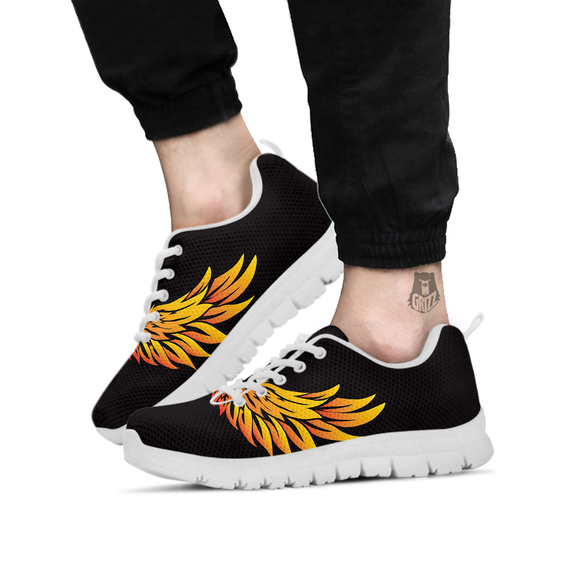 Angel Phoenix Print White Sneaker-grizzshop