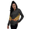 Angel Phoenix Print Women's Bomber Jacket-grizzshop