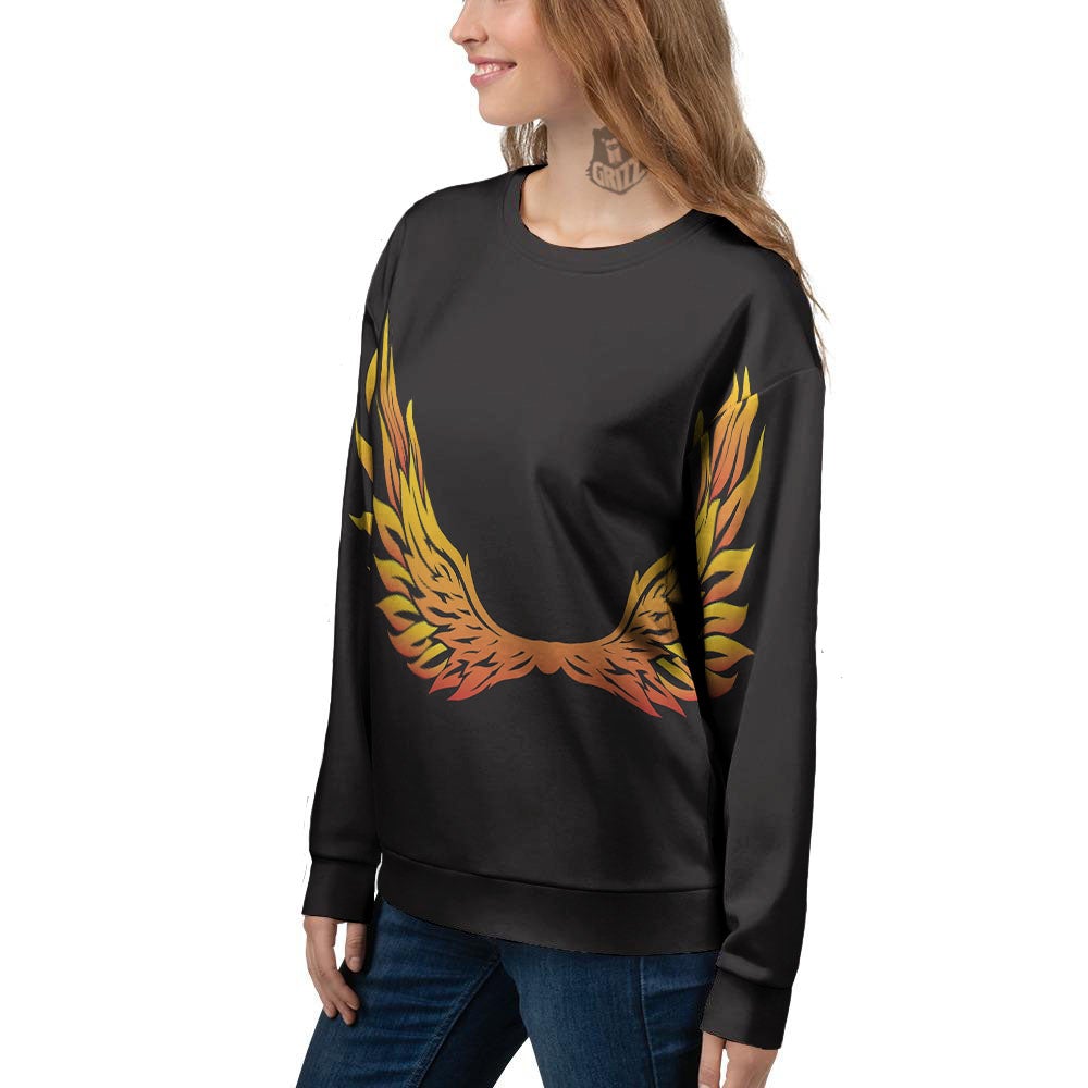 Angel Phoenix Print Women's Sweatshirt-grizzshop