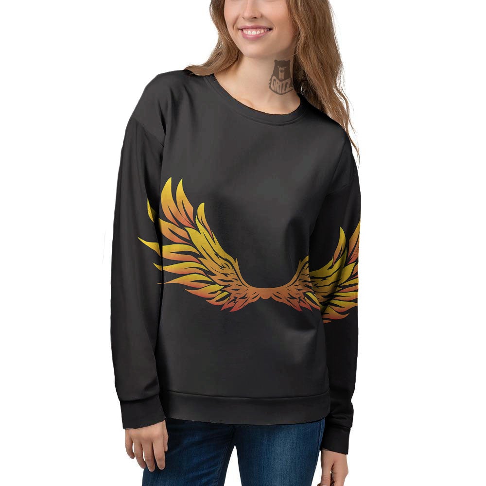 Angel Phoenix Print Women's Sweatshirt-grizzshop