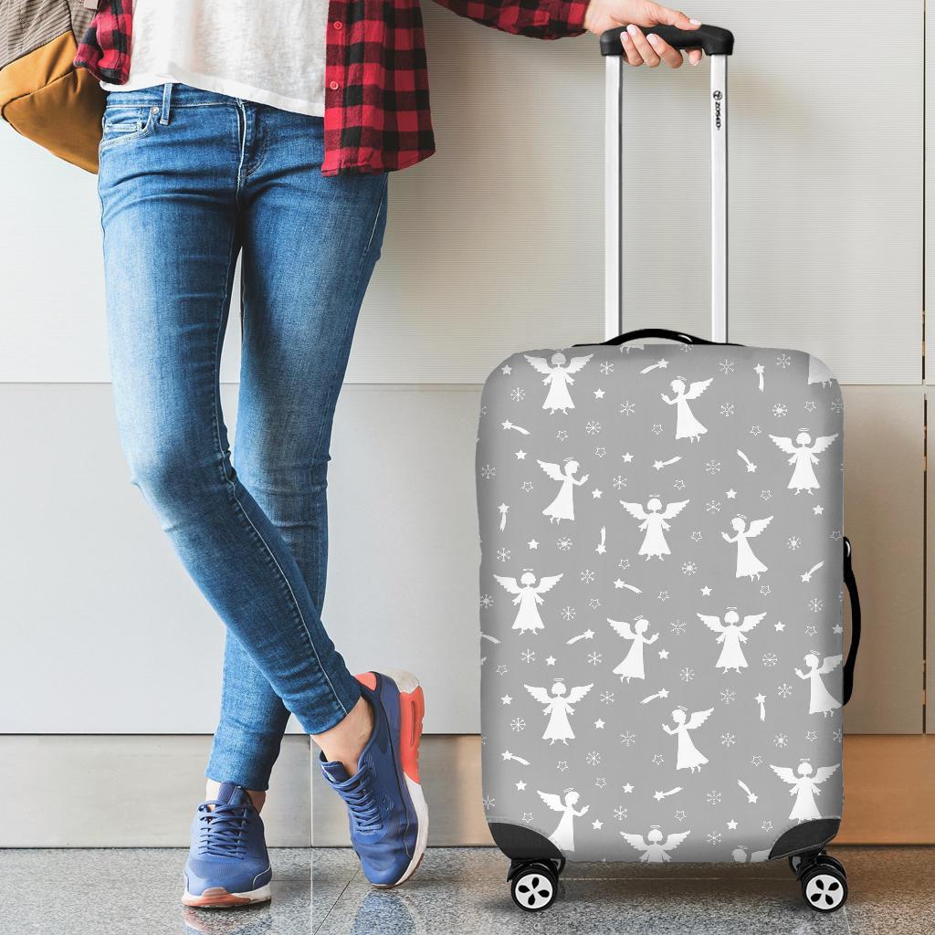 Angel Print Pattern Luggage Cover Protector-grizzshop