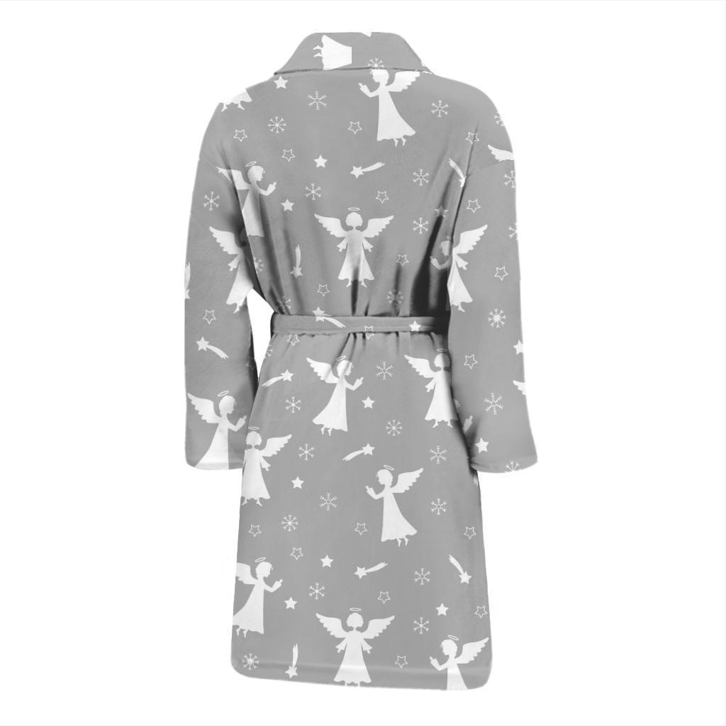 Angel Print Pattern Men Long Robe-grizzshop