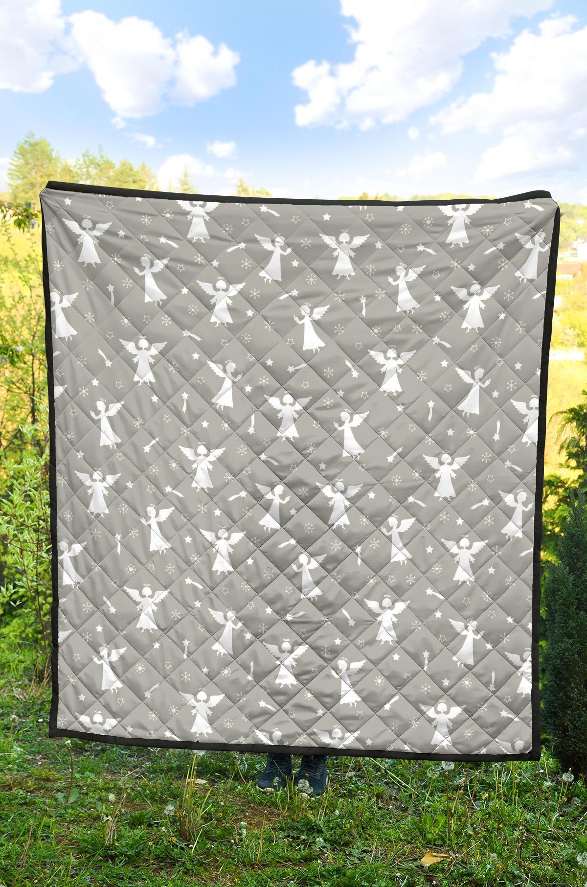 Angel Print Pattern Quilt-grizzshop