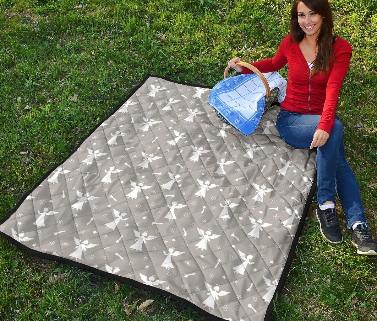 Angel Print Pattern Quilt-grizzshop