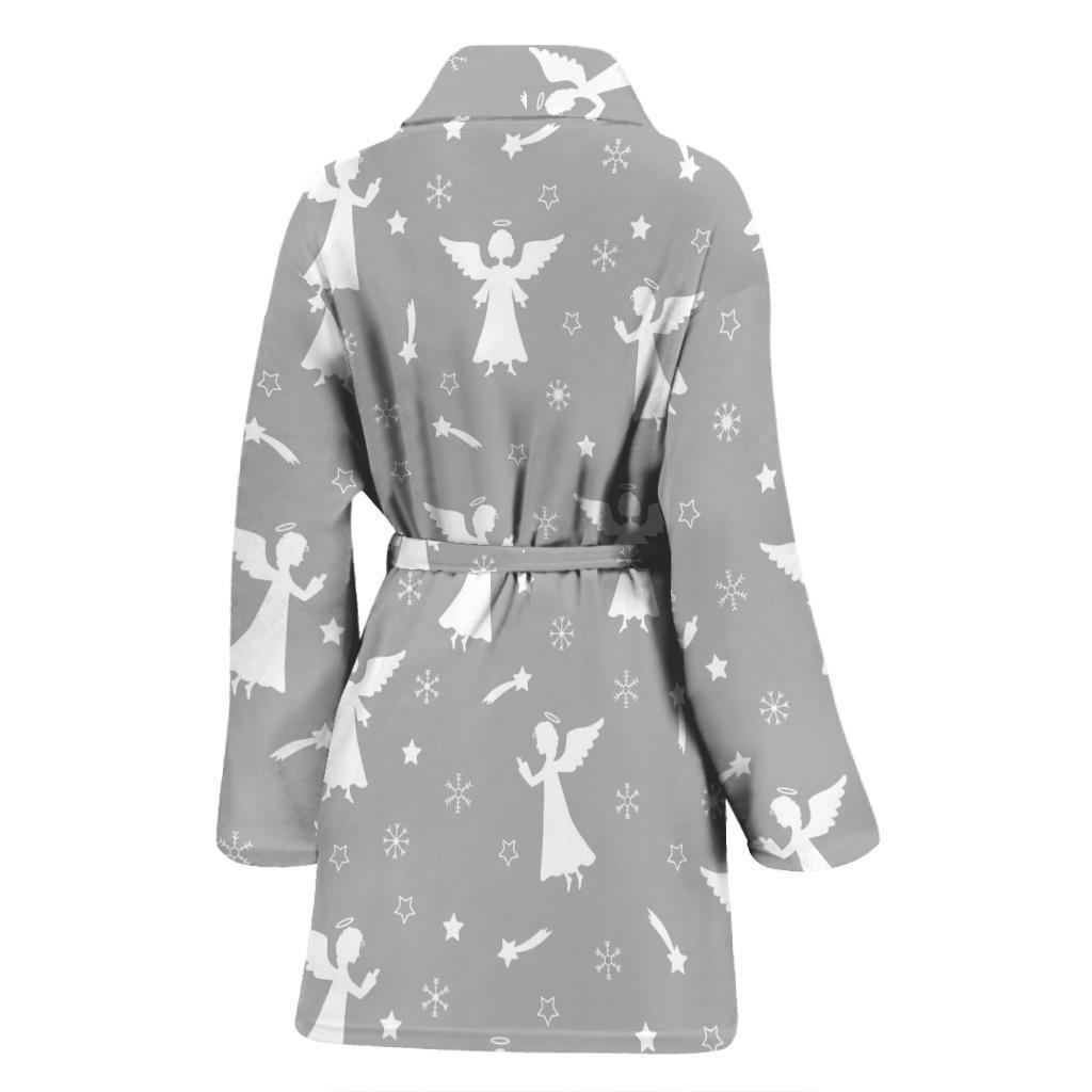 Angel Print Pattern Women Long Robe-grizzshop