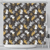 Angel Snowflake Print Pattern Bathroom Shower Curtain-grizzshop