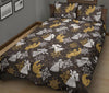 Angel Snowflake Print Pattern Bed Set Quilt-grizzshop