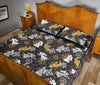 Angel Snowflake Print Pattern Bed Set Quilt-grizzshop