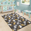 Angel Snowflake Print Pattern Floor Mat-grizzshop