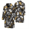 Angel Snowflake Print Pattern Men Long Robe-grizzshop