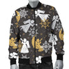 Angel Snowflake Print Pattern Men's Bomber Jacket-grizzshop