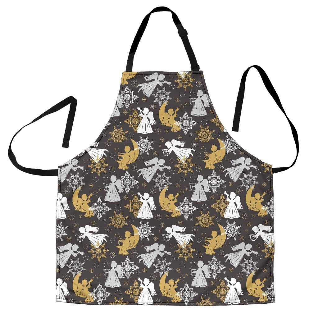 Angel Snowflake Print Pattern Women's Apron-grizzshop