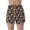 Angel Snowflake Print Pattern Women's Shorts-grizzshop