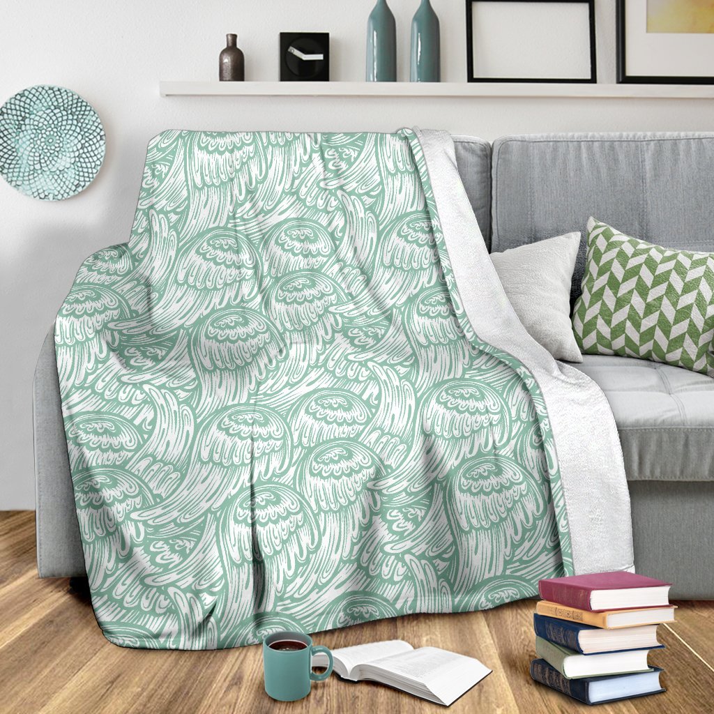 Angel Wing Pattern Print Blanket-grizzshop