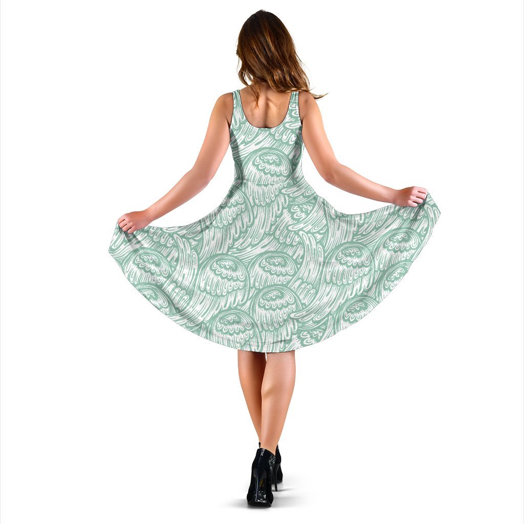 Angel Wing Pattern Print Dress-grizzshop