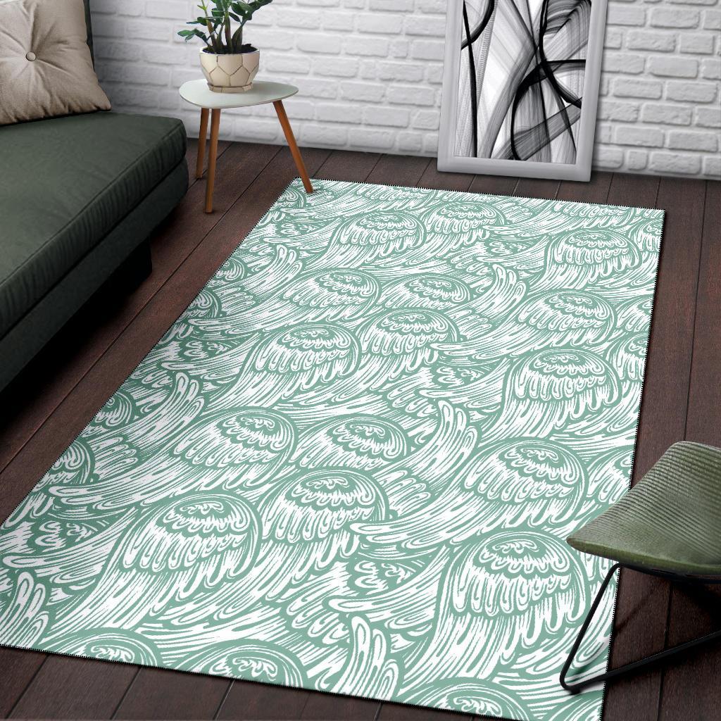 Angel Wing Pattern Print Floor Mat-grizzshop