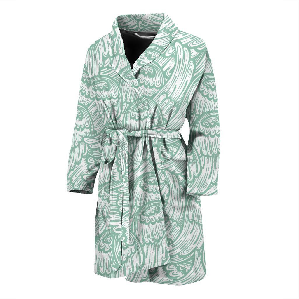 Angel Wing Pattern Print Men Long Robe-grizzshop