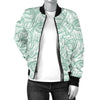 Angel Wing Pattern Print Women Casual Bomber Jacket-grizzshop