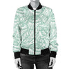 Angel Wing Pattern Print Women Casual Bomber Jacket-grizzshop