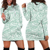 Angel Wing Pattern Print Women Hoodie Dress-grizzshop