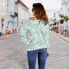 Angel Wing Pattern Print Women Off Shoulder Sweatshirt-grizzshop