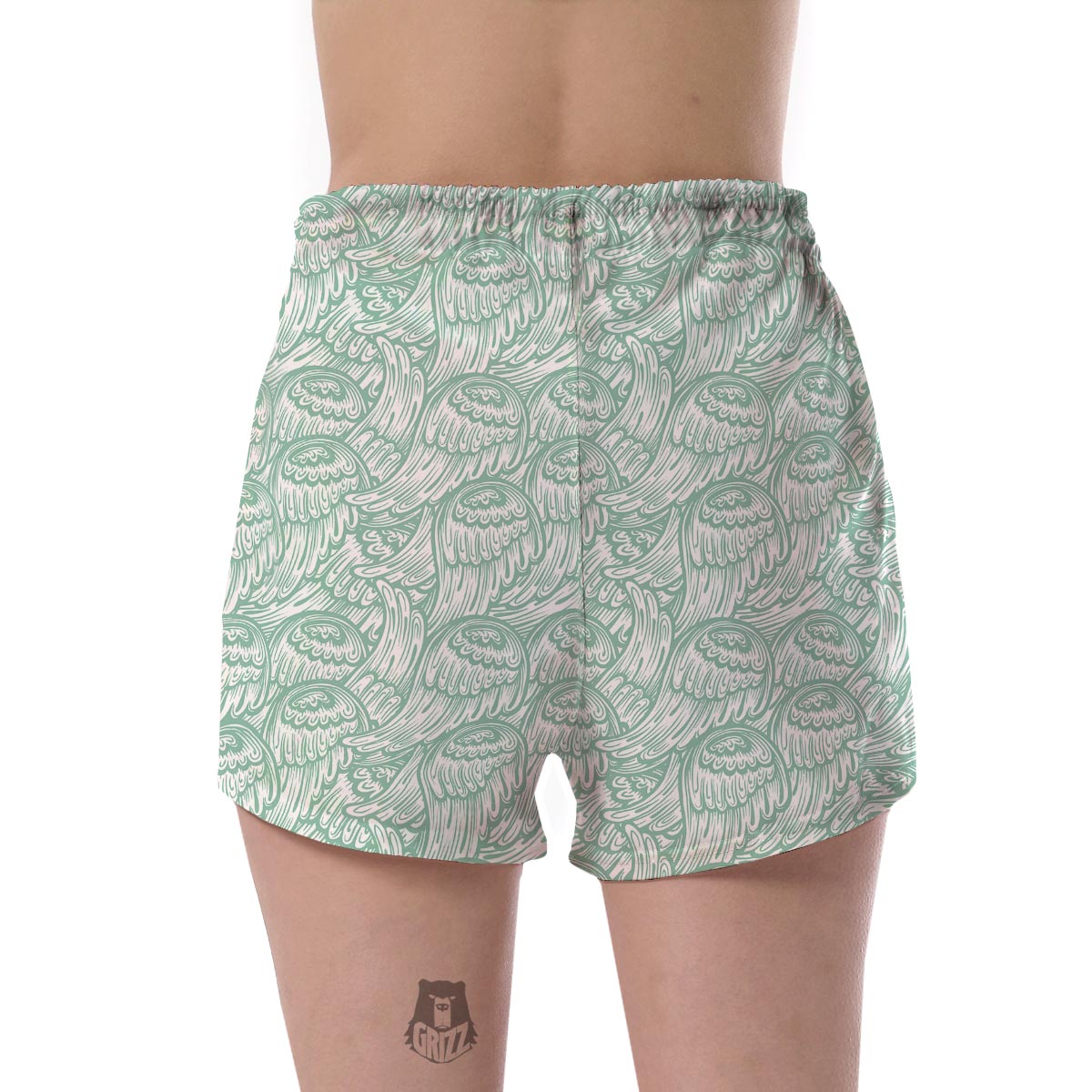 Angel Wing Pattern Print Women's Shorts-grizzshop