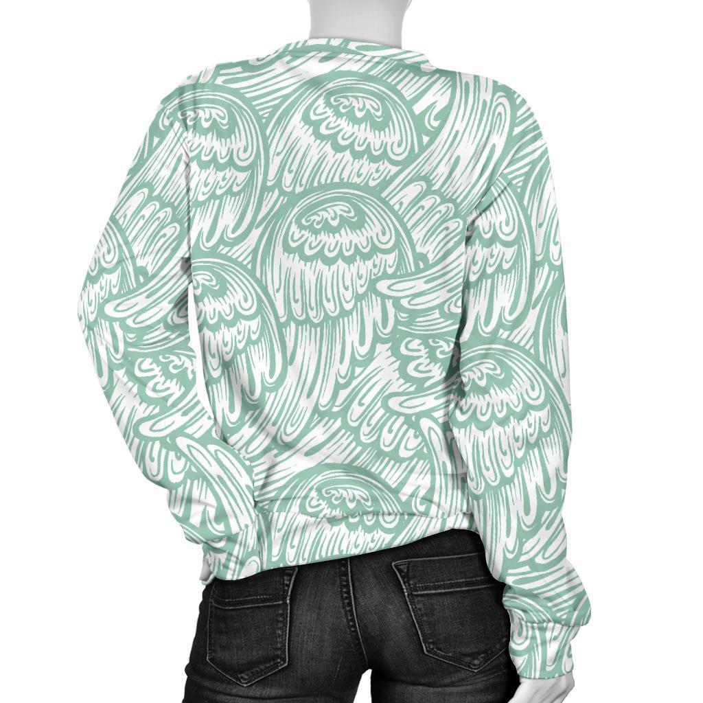 Angel Wing Pattern Print Women's Sweatshirt-grizzshop