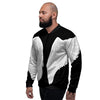 Angel Wings White Print Men's Bomber Jacket-grizzshop