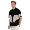 Angel Wings White Print Men's Short Sleeve Shirts-grizzshop