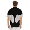 Angel Wings White Print Men's Short Sleeve Shirts-grizzshop