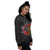 Angry Anubis Print Women's Bomber Jacket-grizzshop