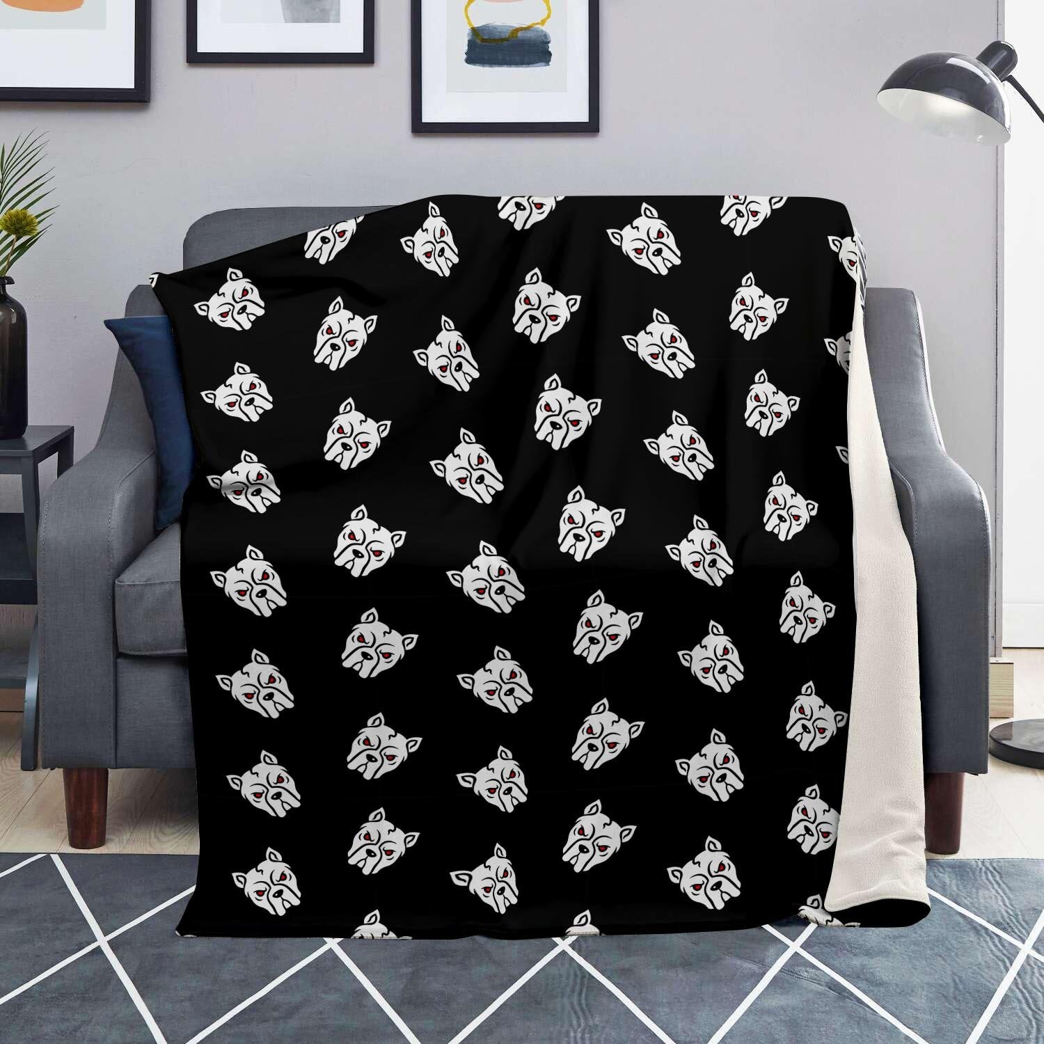 Angry Pitbull Blanket-grizzshop