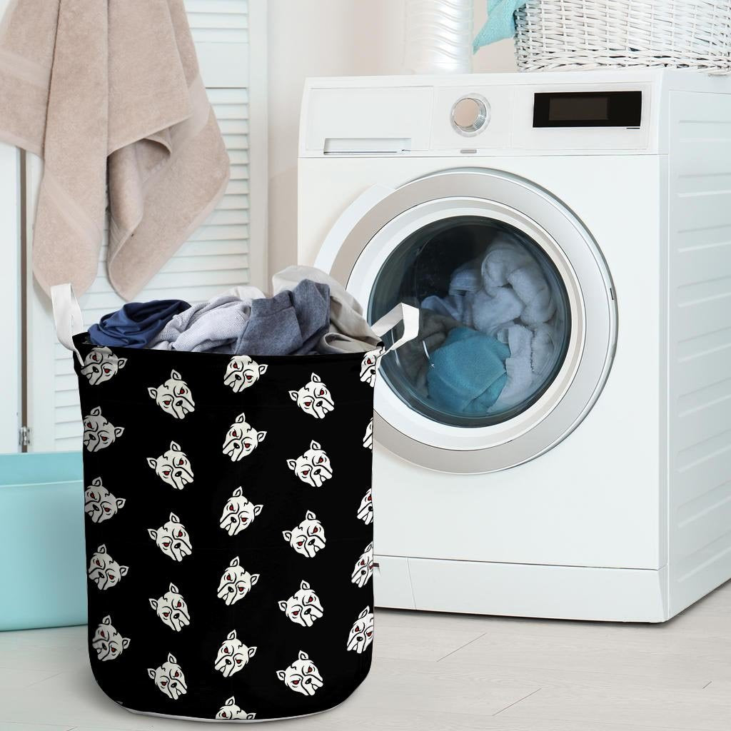 Angry Pitbull Laundry Basket-grizzshop