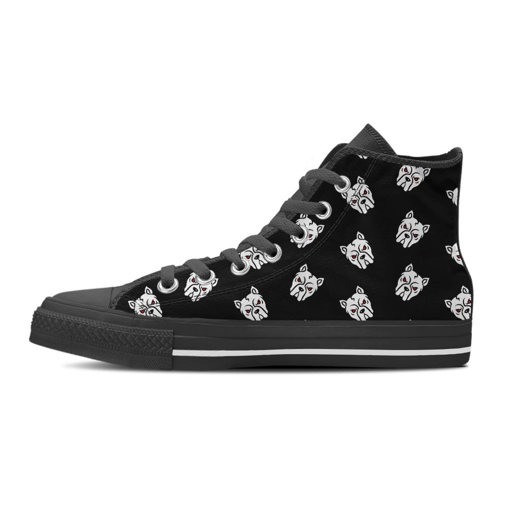 Angry Pitbull Men's High Top Shoes-grizzshop