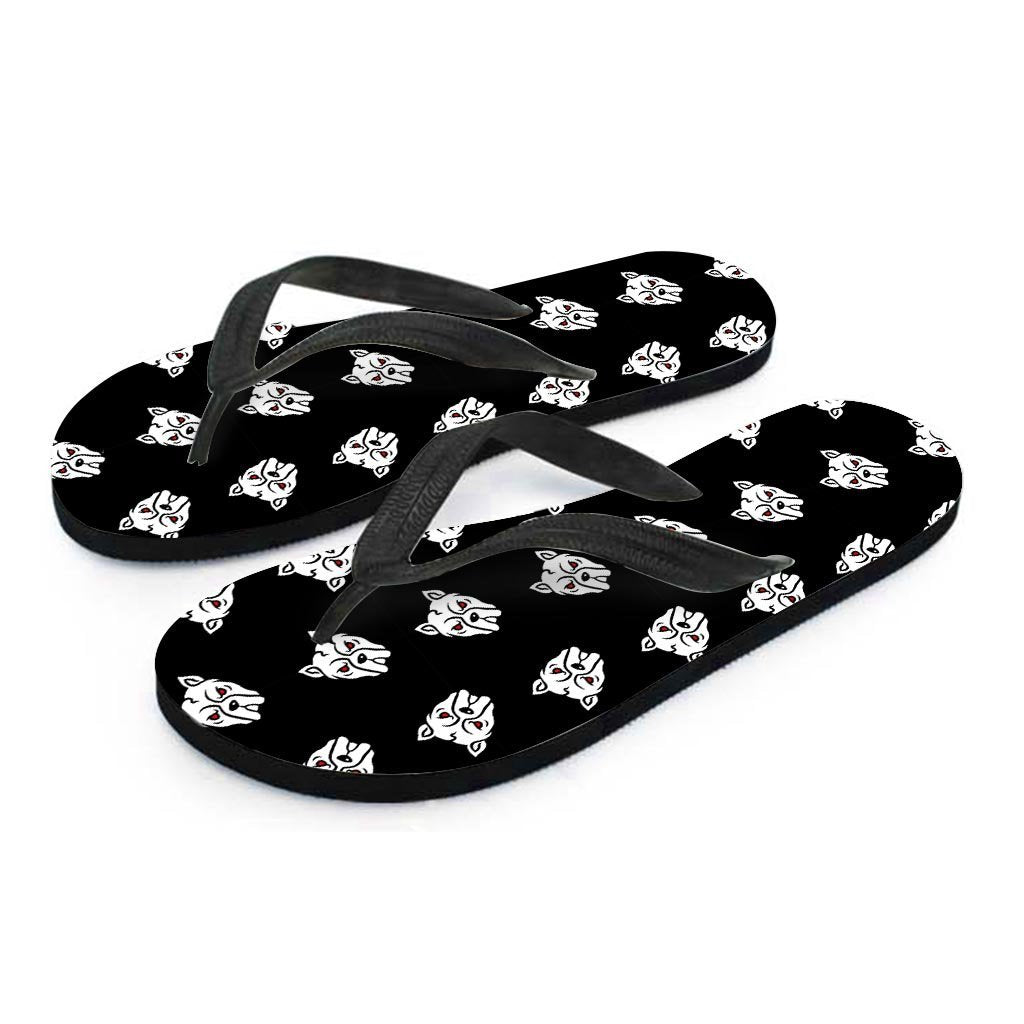 Angry Pitbull Women's Flip Flops-grizzshop