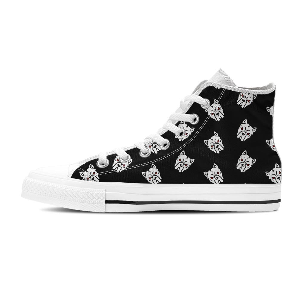 Angry Pitbull Women's High Top Shoes-grizzshop